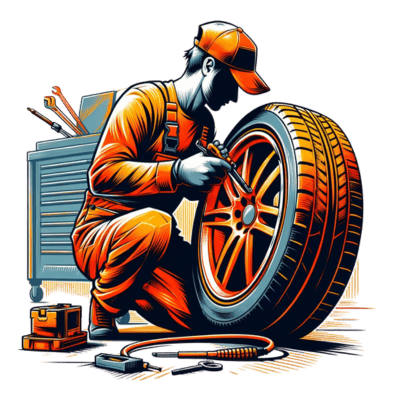 tire repair service illustration min